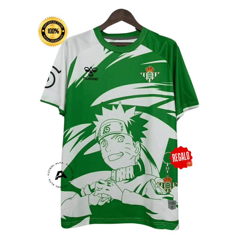 CAMISETA BETIS NARUTO 25/26 HOMBRE - VERDE Y BLANCA