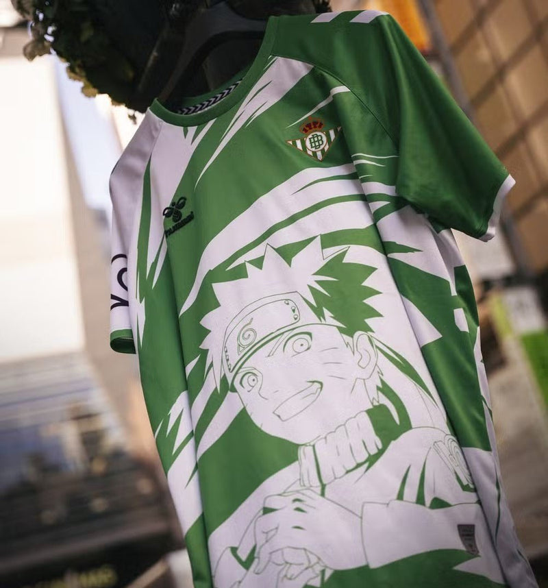 CAMISETA BETIS NARUTO 25/26 HOMBRE - VERDE Y BLANCA
