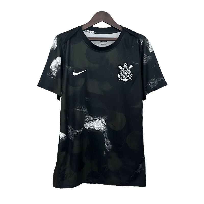 Camiseta Corinthians 25/26 Entrenamiento - Negro - Versión Aficionado