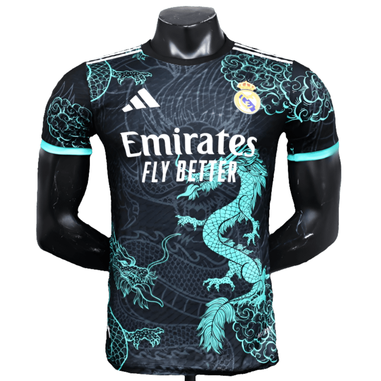 Camiseta Real Madrid 25/26 Edición Especial - Negro e Azul Claro - Versión Jugador