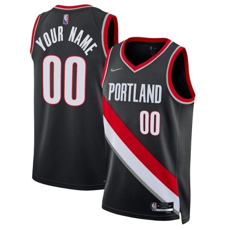 Regata NBA - Portland Trail Blazers - Edición Icon 2023 Diamond - Negra - Unisex